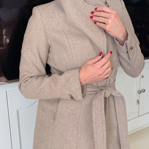 Belted Wrap Wool-Blend Coat- BARELY worn! - Picture 11 of 15